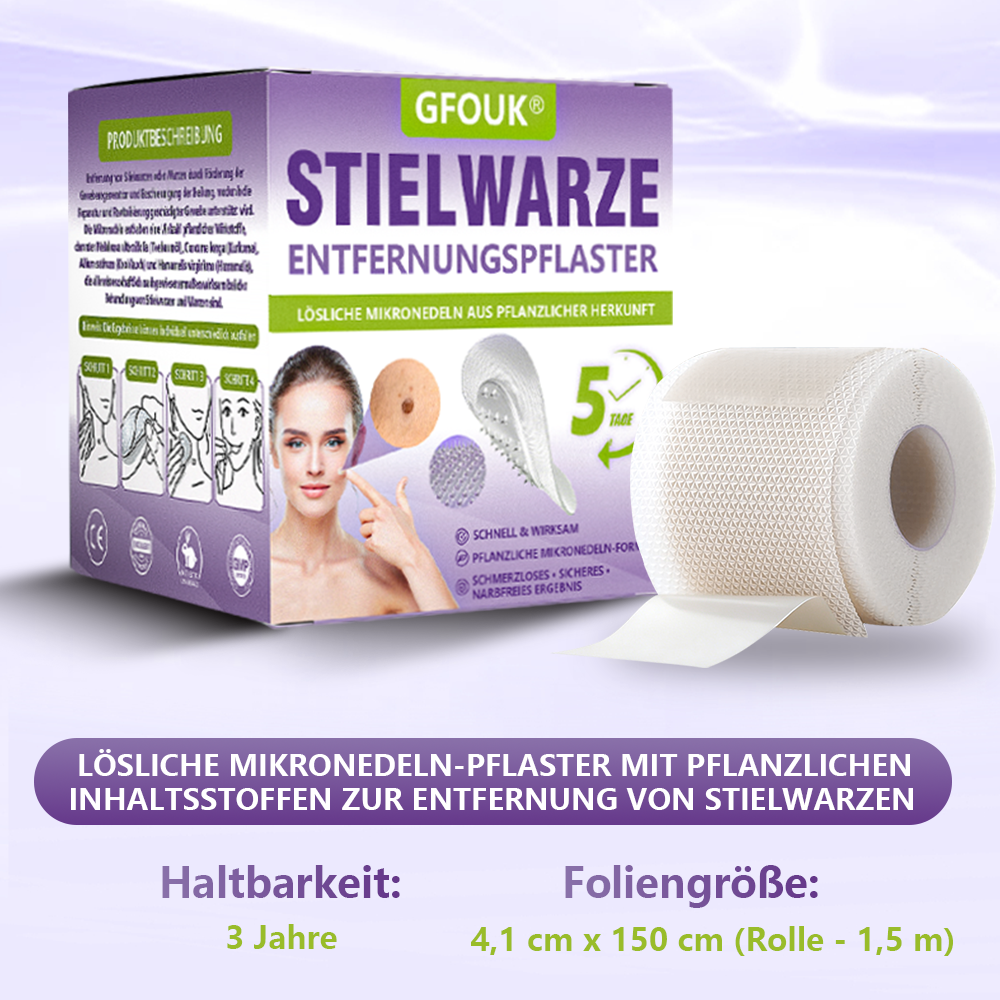 GFOUK® Lösliches Mikronadel-Pflaster zur Entfernung von Hautanhängseln auf Pflanzenbasis☘️