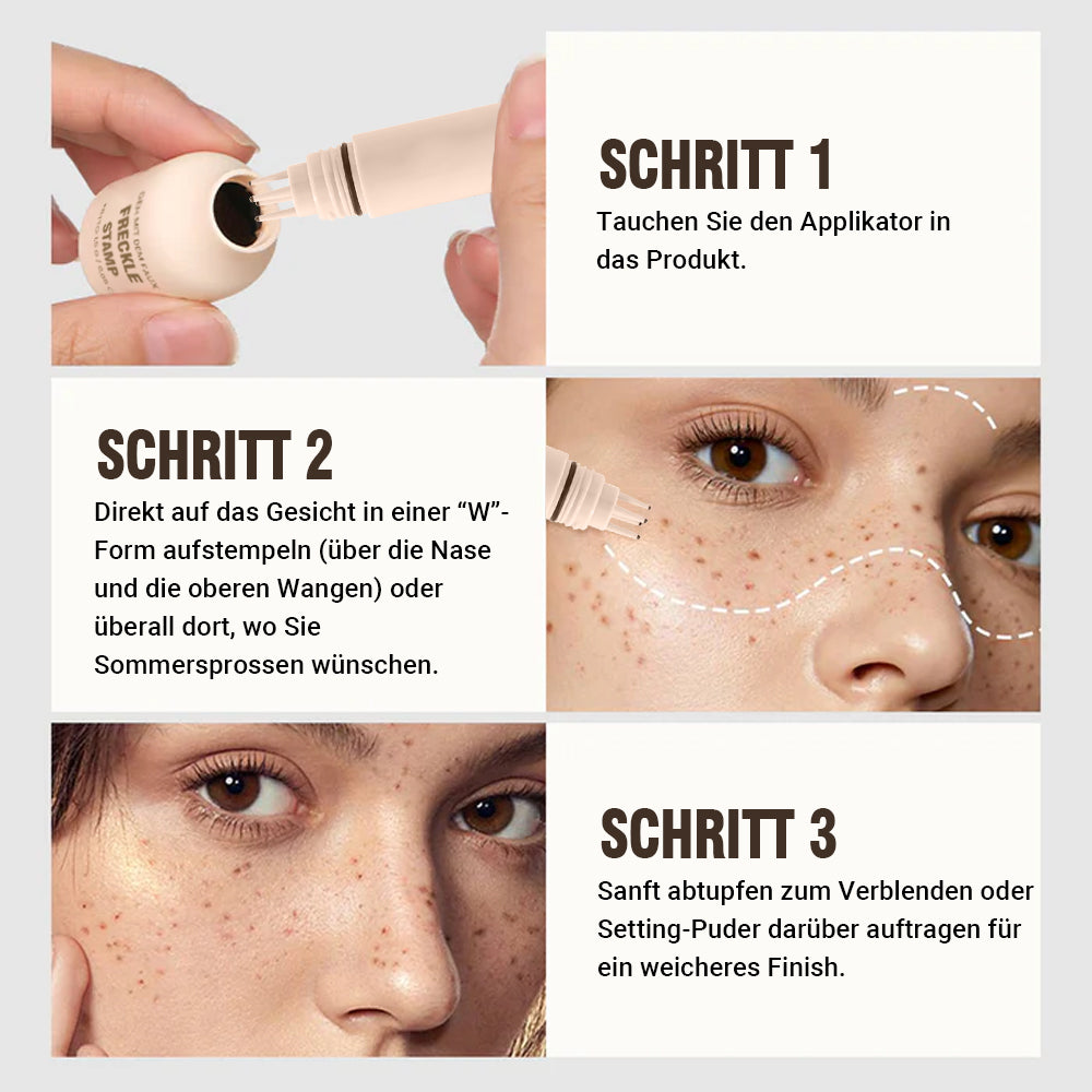 Rolimey® 5-Prong Sommersprossen-Stempel✨Natürlicher Sunkissed-Look in Sekunden