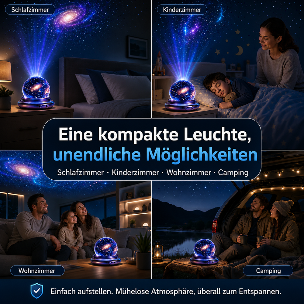 🔮 Nachtlicht-Projektor – intelligenter holografischer Sternenprojektor up