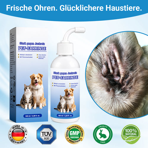 👩‍⚕️ Celsiora® Ohrenreinigungslösung für Haustiere ✅Bekämpft Ohrgeruch, hartnäckige Ohrenschmalzablagerungen, Hefebildung & lästiges Kratzen