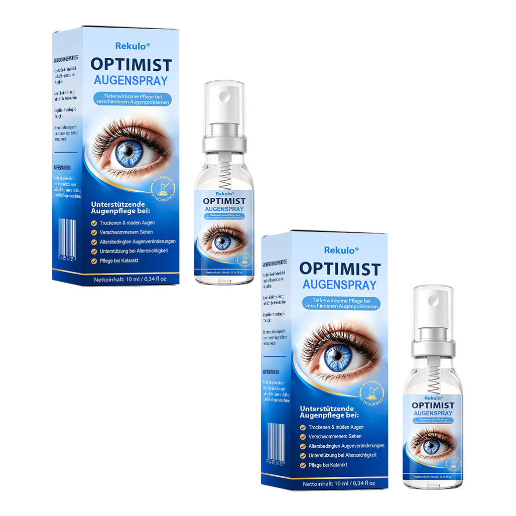 Rekulo® OptiMist Augenspray ✅ Für trockene Augen, verschwommene Sicht, Augenbelastung und Alterssichtigkeit 👀🍀