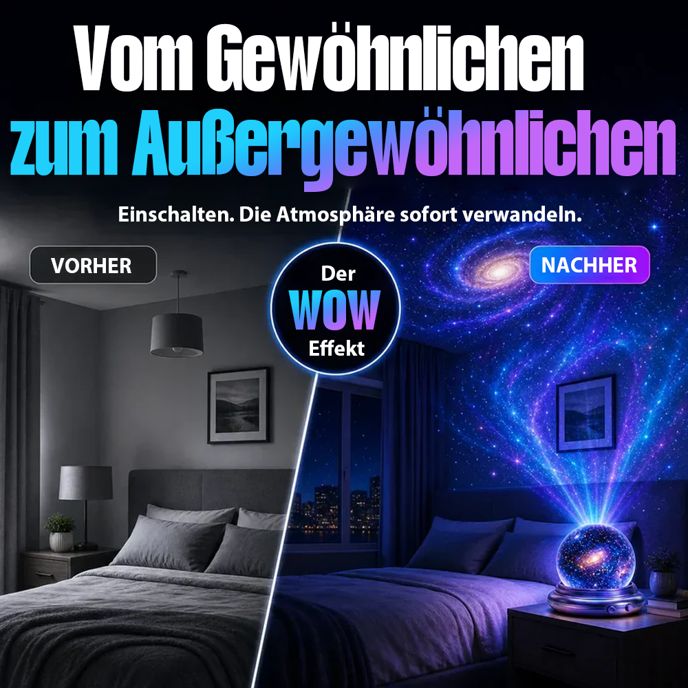 🔮 Nachtlicht-Projektor – intelligenter holografischer Sternenprojektor up