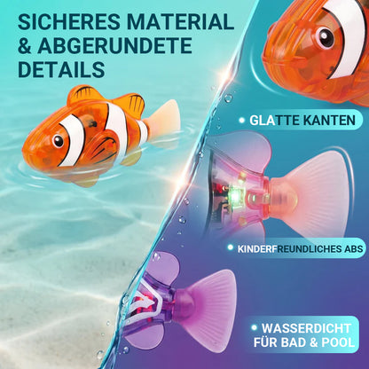 🏆Blitzverkauf⚡Schwimmfisch mit LED-Licht für die Badewanne
