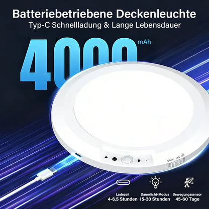 2026 Modell: Magnetische Sensor-Deckenleuchte – Wiederaufladbar & mit Fernbedienung✨Kabellose Montage für Schrank, Bad, Flur und Treppen
