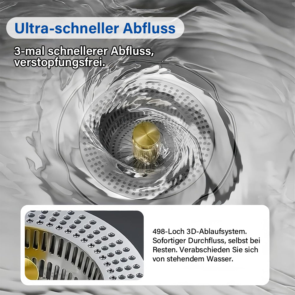 3-in-1 Edelstahl Küchenspülen-Sieb ✨Ideal zum Filtern, Stauen und Stoppen von Gerüchen