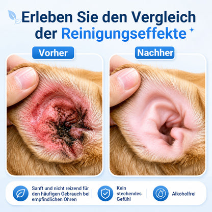 👩‍⚕️ Celsiora® Ohrenreinigungslösung für Haustiere ✅Bekämpft Ohrgeruch, hartnäckige Ohrenschmalzablagerungen, Hefebildung & lästiges Kratzen