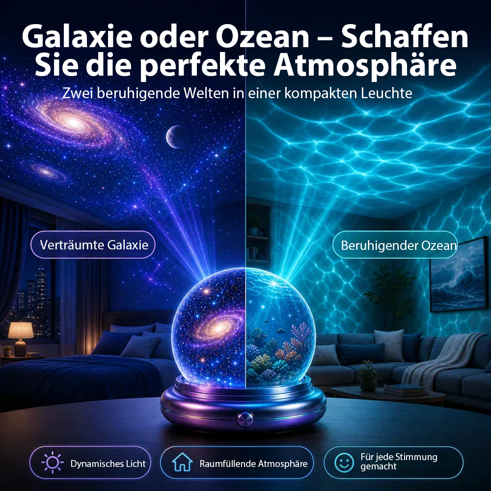 🔮 Nachtlicht-Projektor – intelligenter holografischer Sternenprojektor up