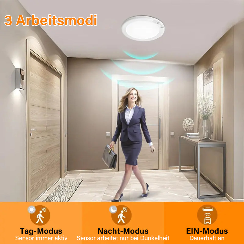 2026 Modell: Magnetische Sensor-Deckenleuchte – Wiederaufladbar & mit Fernbedienung✨Kabellose Montage für Schrank, Bad, Flur und Treppen