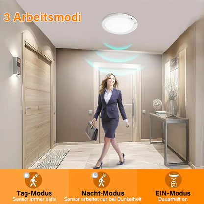 2026 Modell: Magnetische Sensor-Deckenleuchte – Wiederaufladbar & mit Fernbedienung✨Kabellose Montage für Schrank, Bad, Flur und Treppen