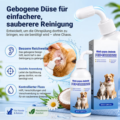 👩‍⚕️ Celsiora® Ohrenreinigungslösung für Haustiere ✅Bekämpft Ohrgeruch, hartnäckige Ohrenschmalzablagerungen, Hefebildung & lästiges Kratzen