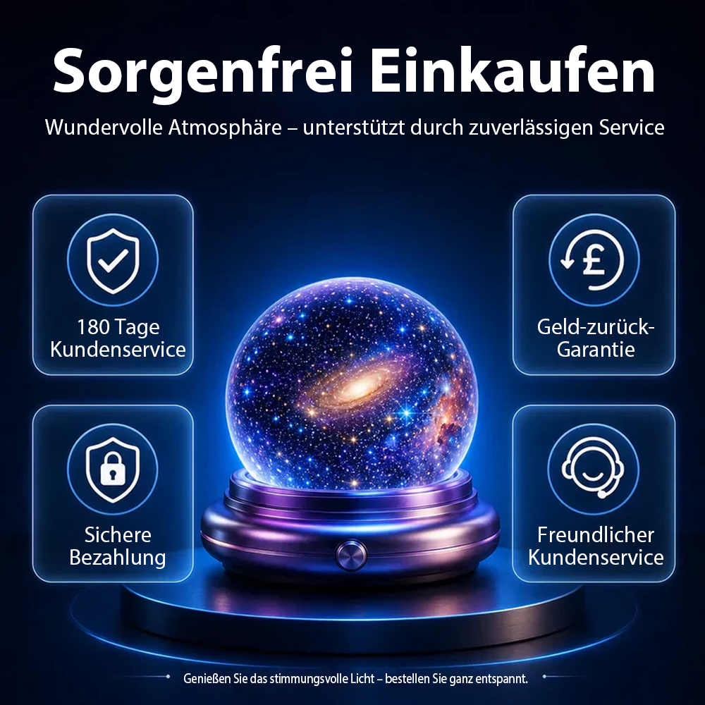 🔮 Nachtlicht-Projektor – intelligenter holografischer Sternenprojektor up
