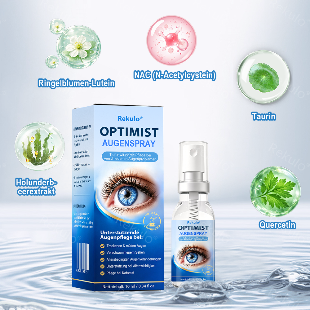 Rekulo® OptiMist Augenspray ✅ Für trockene Augen, verschwommene Sicht, Augenbelastung und Alterssichtigkeit up