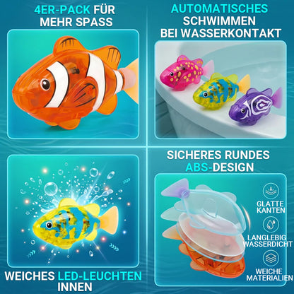 🏆Blitzverkauf⚡Schwimmfisch mit LED-Licht für die Badewanne
