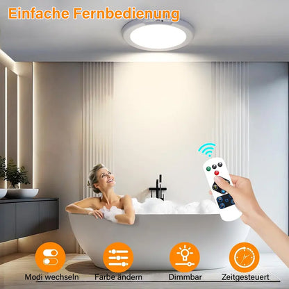 2026 Modell: Magnetische Sensor-Deckenleuchte – Wiederaufladbar & mit Fernbedienung✨Kabellose Montage für Schrank, Bad, Flur und Treppen