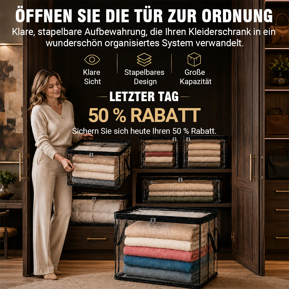 🎁 LETZTER TAG: 50% RABATT ✨ 📦Große, robuste und dicke durchsichtige Aufbewahrungstasche