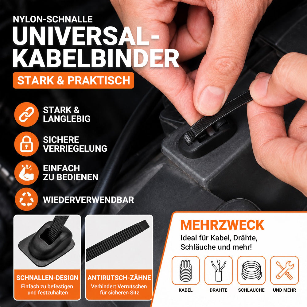 Räumungsverkauf mit 50 % Rabatt 🔥 Nylon Universal-Kabelbinder-Schnalle