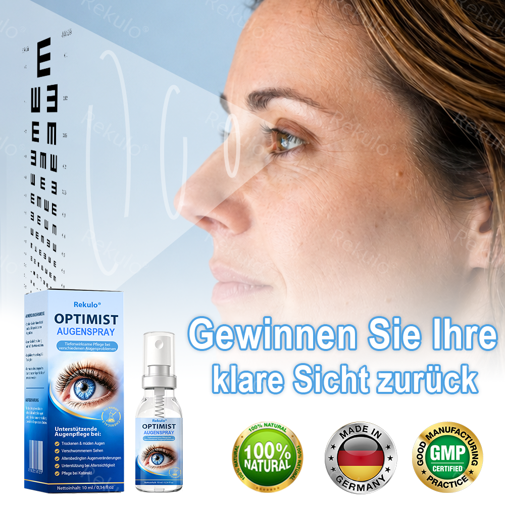 Rekulo® OptiMist Augenspray ✅ Für trockene Augen, verschwommene Sicht, Augenbelastung und Alterssichtigkeit up