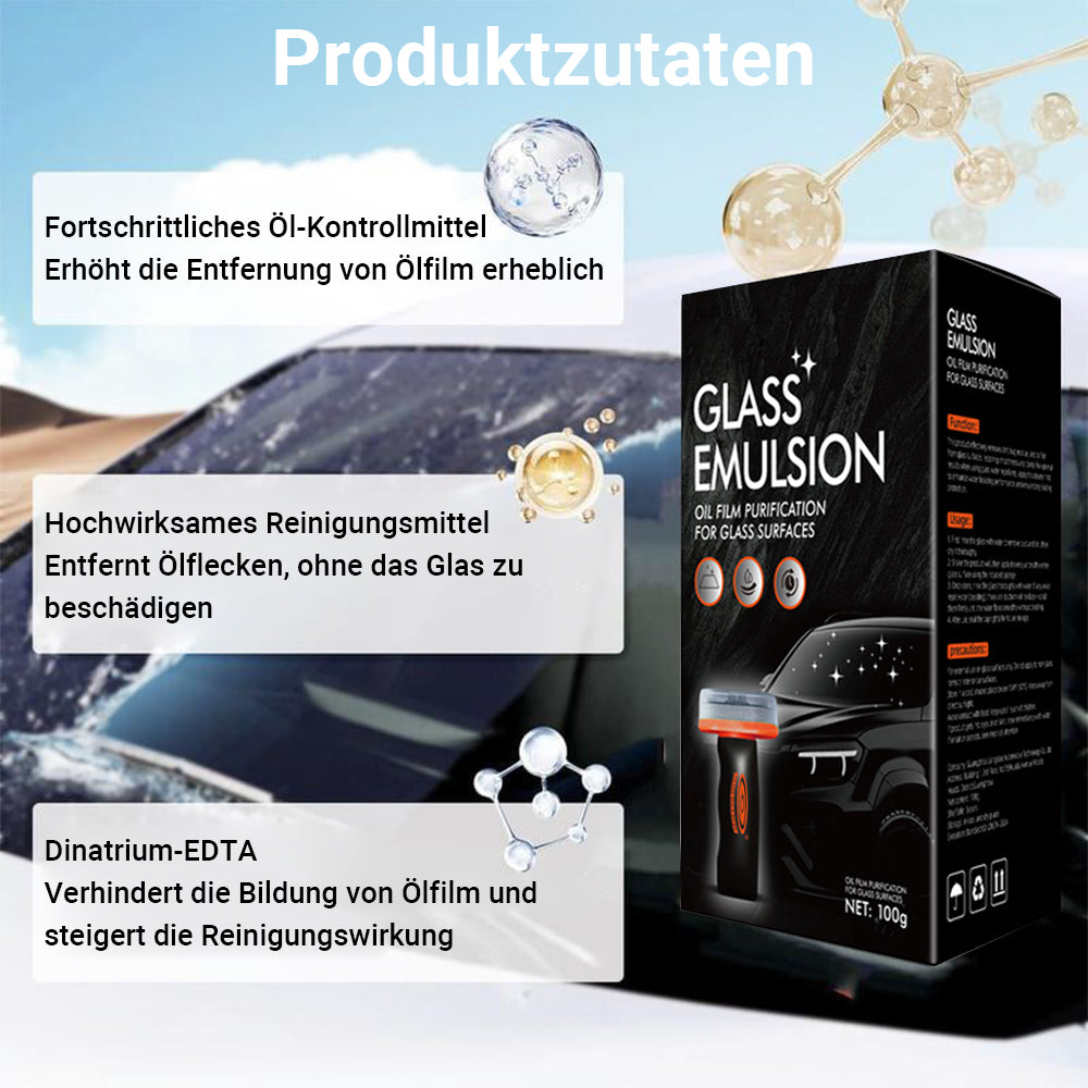 3-in-1 Glas-Reinigungspaste✨Entfernt Ölfilm & Fett, Anti-Blendschutz