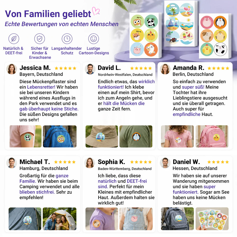 🔥HEIßER VERKAUF 🌟Mückenschutz-Cartoon-Sticker für Kinder & Erwachsene