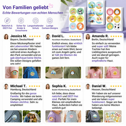 🔥HEIßER VERKAUF 🌟Mückenschutz-Cartoon-Sticker für Kinder & Erwachsene