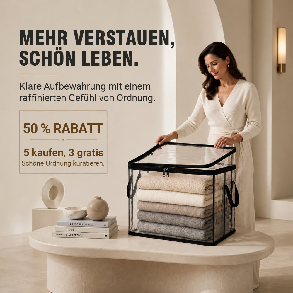 🎁 LETZTER TAG: 50% RABATT ✨ 📦Große, robuste und dicke durchsichtige Aufbewahrungstasche