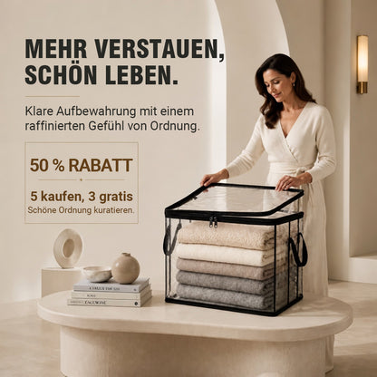 🎁 LETZTER TAG: 50% RABATT ✨ 📦Große, robuste und dicke durchsichtige Aufbewahrungstasche