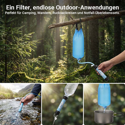 Tragbares Schwerkraft-Wasserfiltersystem – 3.79L/6L Outdoor-Wasserbeutel – Ideal für Camping, Wandern & Notfallvorsorge