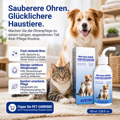 👩‍⚕️ Celsiora® Ohrenreinigungslösung für Haustiere ✅Bekämpft Ohrgeruch, hartnäckige Ohrenschmalzablagerungen, Hefebildung & lästiges Kratzen