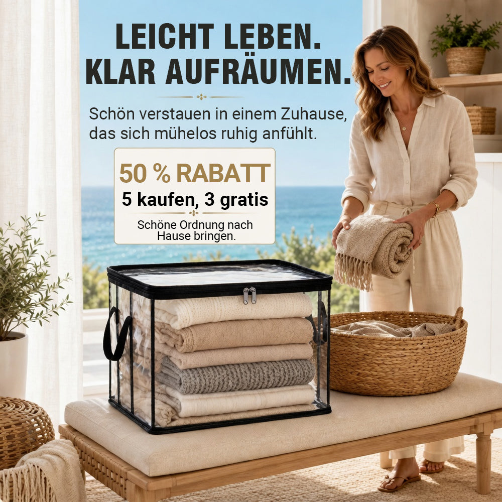 🎁 LETZTER TAG: 50% RABATT ✨ 📦Große, robuste und dicke durchsichtige Aufbewahrungstasche