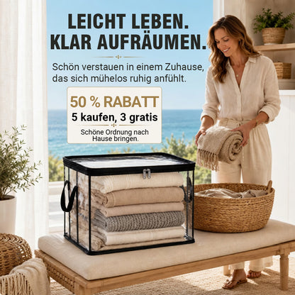 🎁 LETZTER TAG: 50% RABATT ✨ 📦Große, robuste und dicke durchsichtige Aufbewahrungstasche