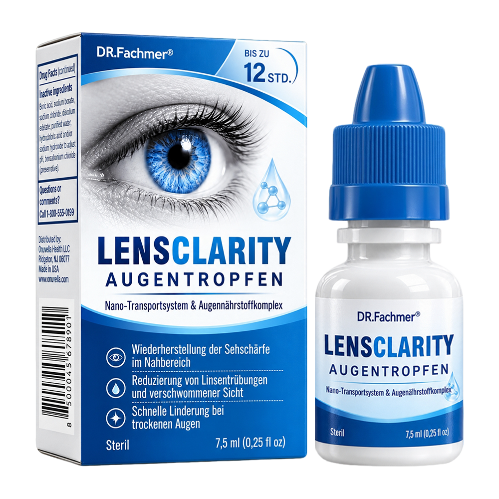 👨‍⚕️ DR.Fachmer® LensClarity Augentropfen✅Ideal bei trockenen Augen, verschwommener Sicht & Alterssichtigkeit 🍃