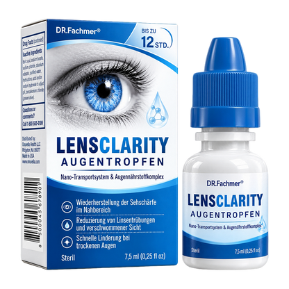 👨‍⚕️ DR.Fachmer® LensClarity Augentropfen✅Ideal bei trockenen Augen, verschwommener Sicht & Alterssichtigkeit 🍃