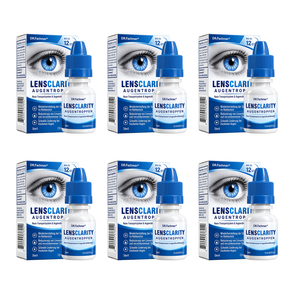👨‍⚕️ DR.Fachmer® LensClarity Augentropfen✅Ideal bei trockenen Augen, verschwommener Sicht & Alterssichtigkeit 🍃